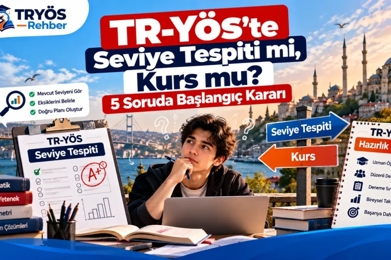 TR-YÖS’te Seviye Tespiti mi, Kurs mu? 5 Soruda Başlangıç Kararı